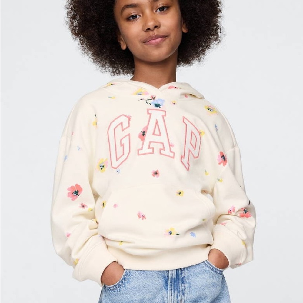 GAP Ivory Sweatsuit with Floral Accents